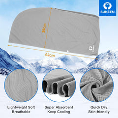 Sukeen close-up of button neck closure that keeps the towel secure during activity