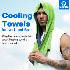 Sukeen buttoned neck detail securing towel in place for active movement