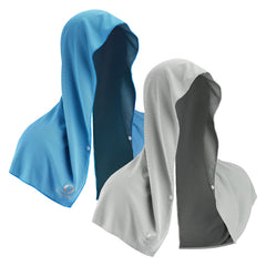 Sukeen cooling hoodie towel front view showing full coverage and quick cooling benefit