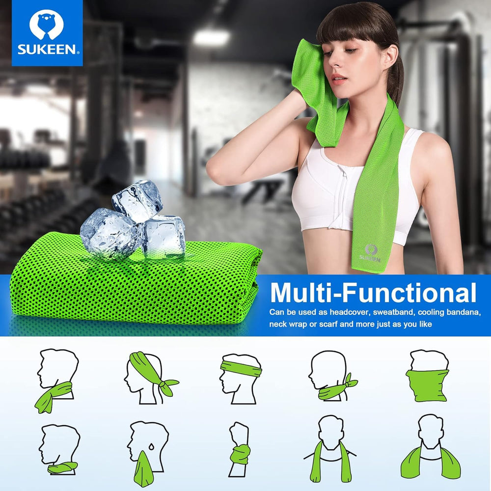Runner using a Sukeen cooling towel for sweat management and comfort