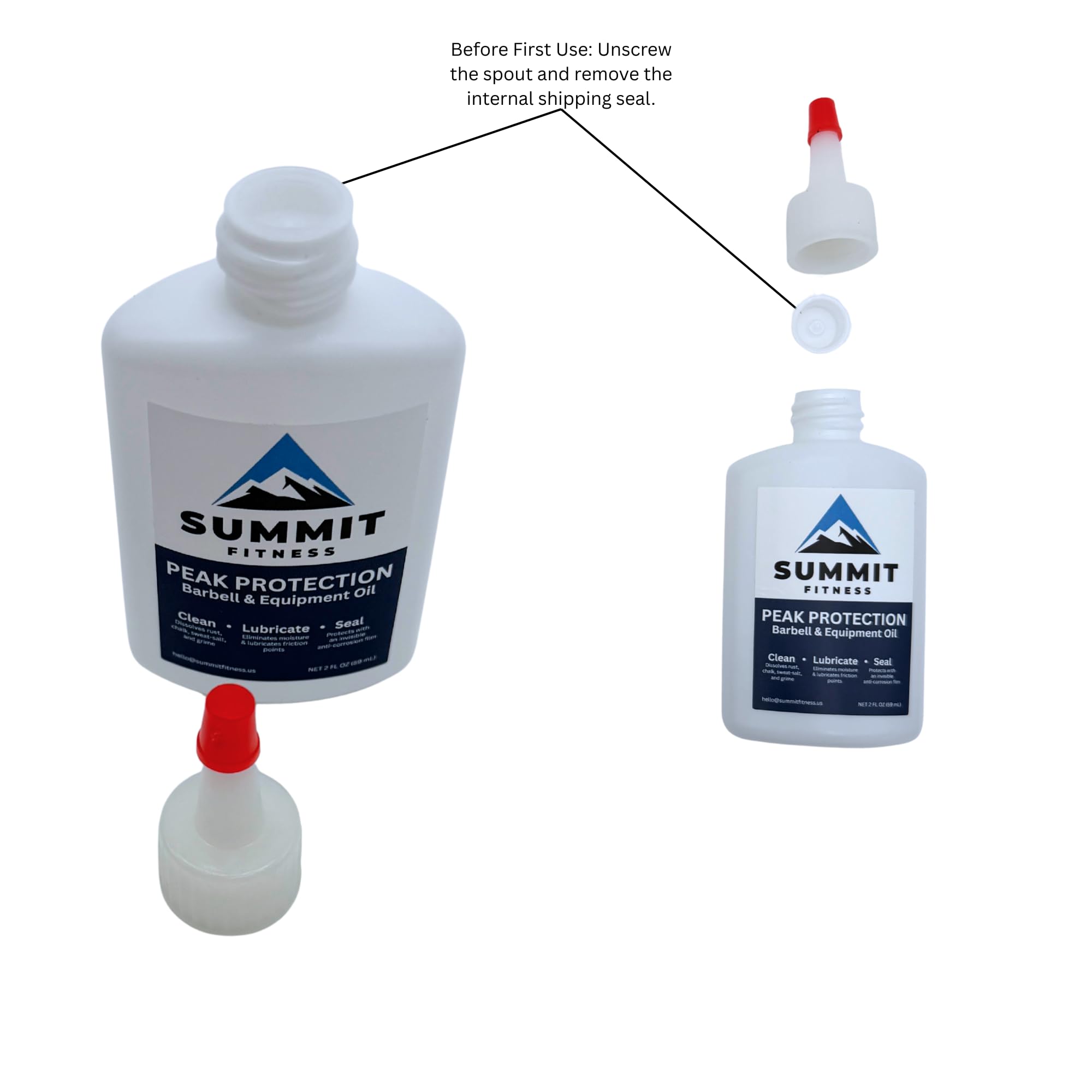SUMMIT FITNESS lint-free microfiber towel absorbing excess oil and leaving non-slip grip
