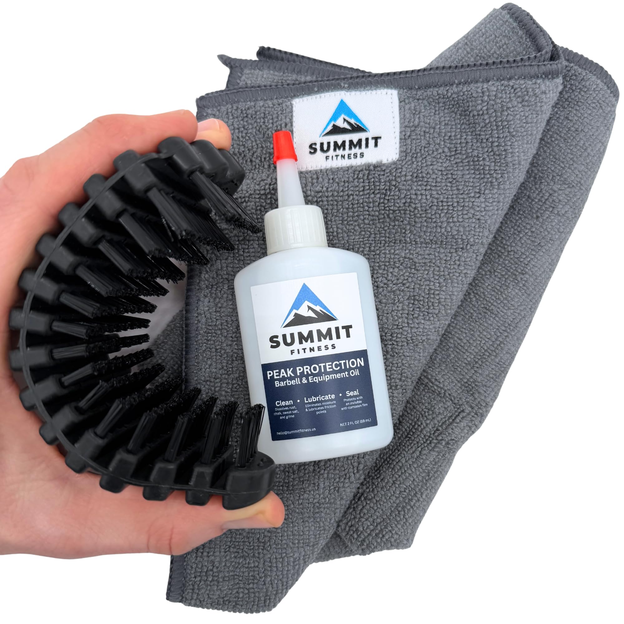 SUMMIT FITNESS Peak Protection Oil bottle dissolving rust and protecting metal surfaces