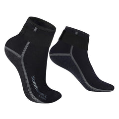 Summshall front view of low‑cut wetsuit socks showing fit and design benefit warmth
