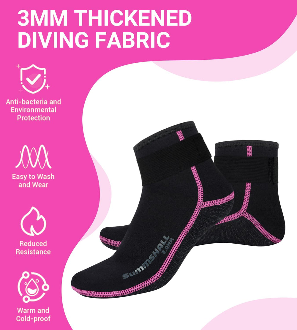 Summshall in-use snorkeling by rocky shore showing protection benefit safe footing