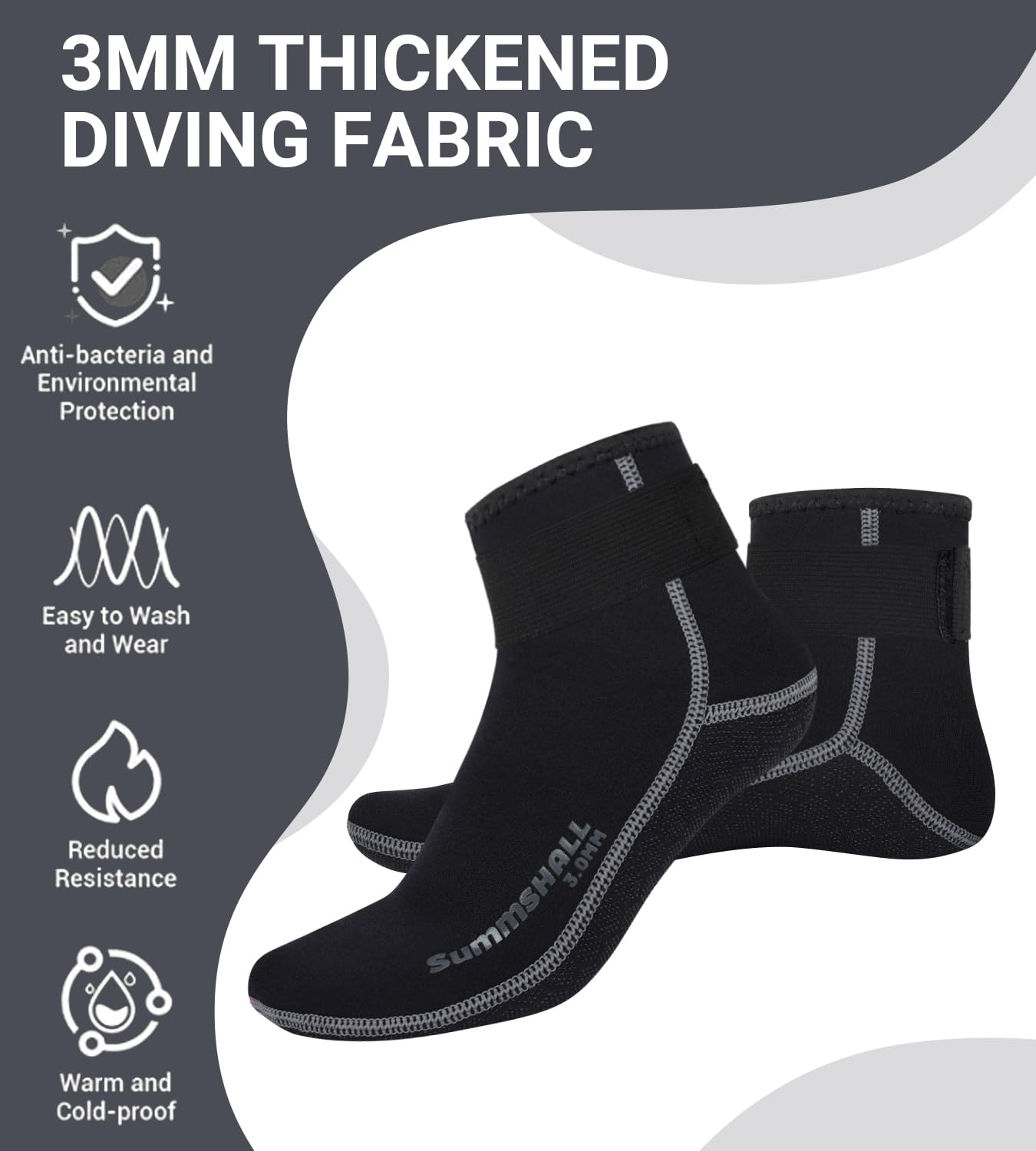 Summshall Velcro cuff detail showing adjustable fit and quick on/off benefit