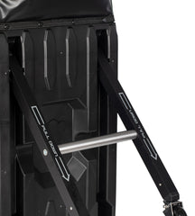 Sun Mountain four-wheel base with swiveling wheels for easy steering