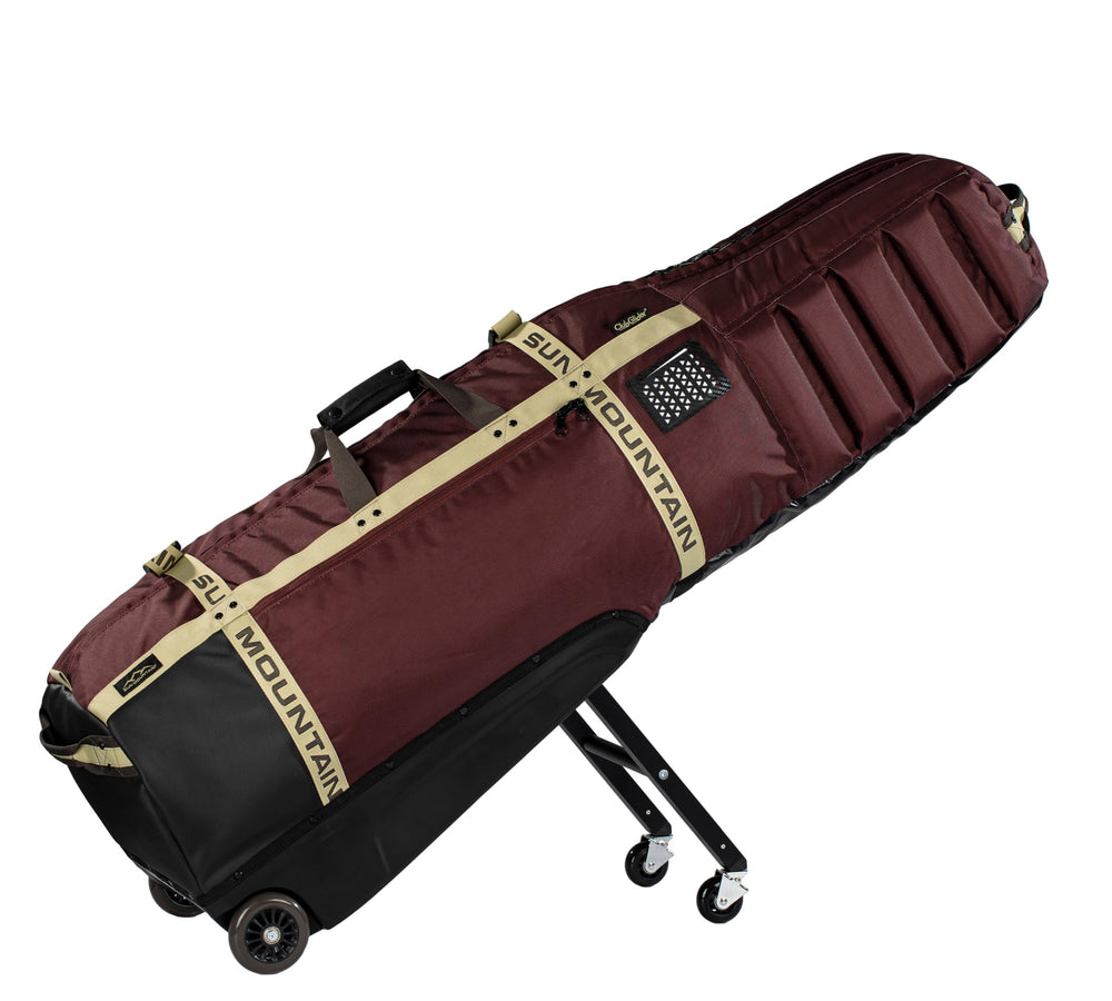 Sun Mountain Meridian front view in cardinal shows durable travel protection