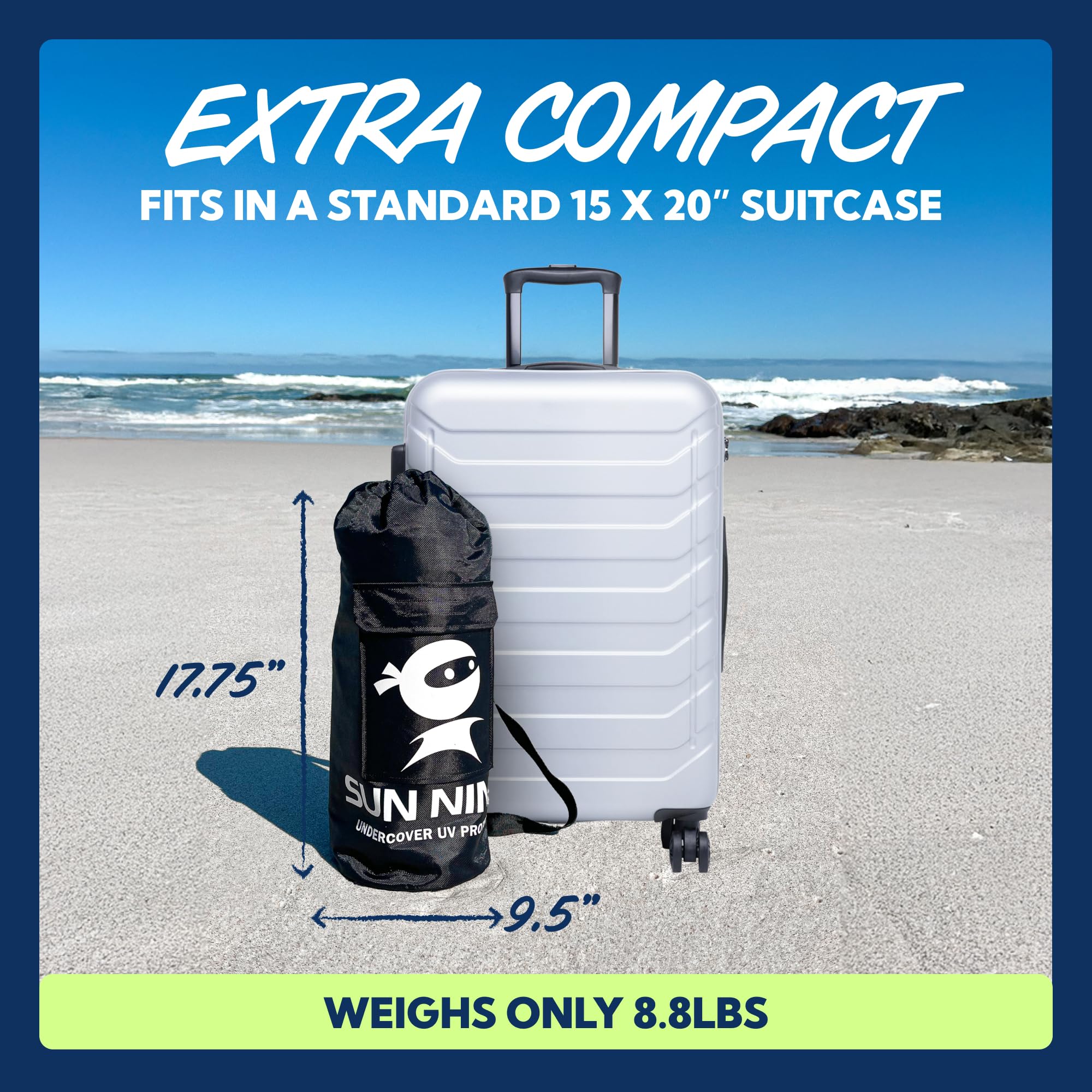 SUN NINJA interior showing ventilation and cooler, comfortable shade