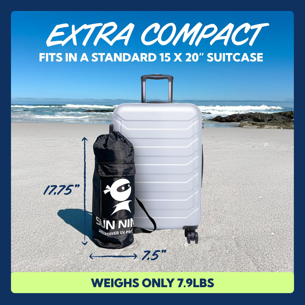 SUN NINJA size comparison with people illustrating capacity choice benefit