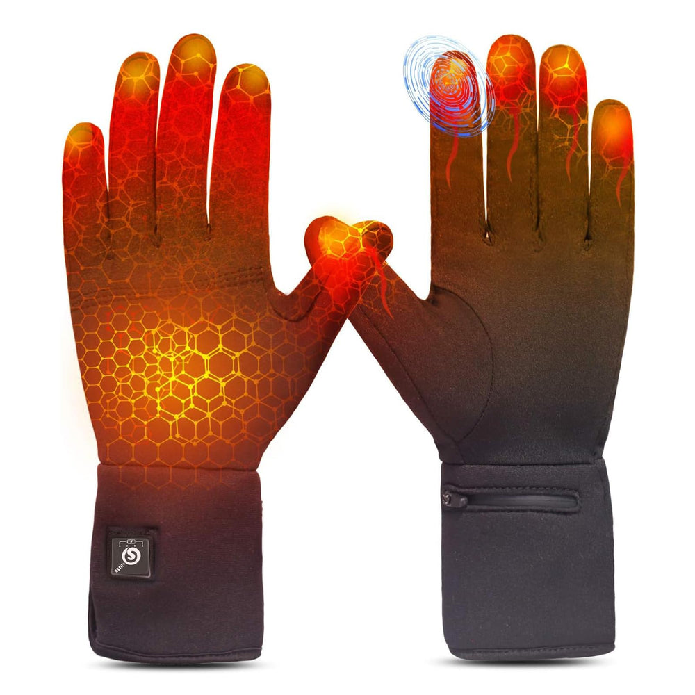 Sun Will front packaging showing heated glove liners and product benefit warmth