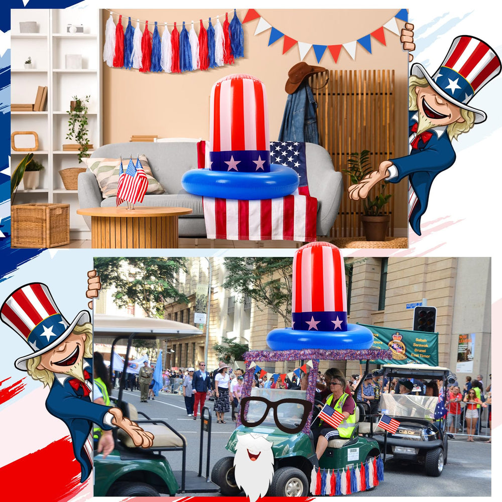 Suncalla kit installed on golf cart side view creates festive parade-ready look