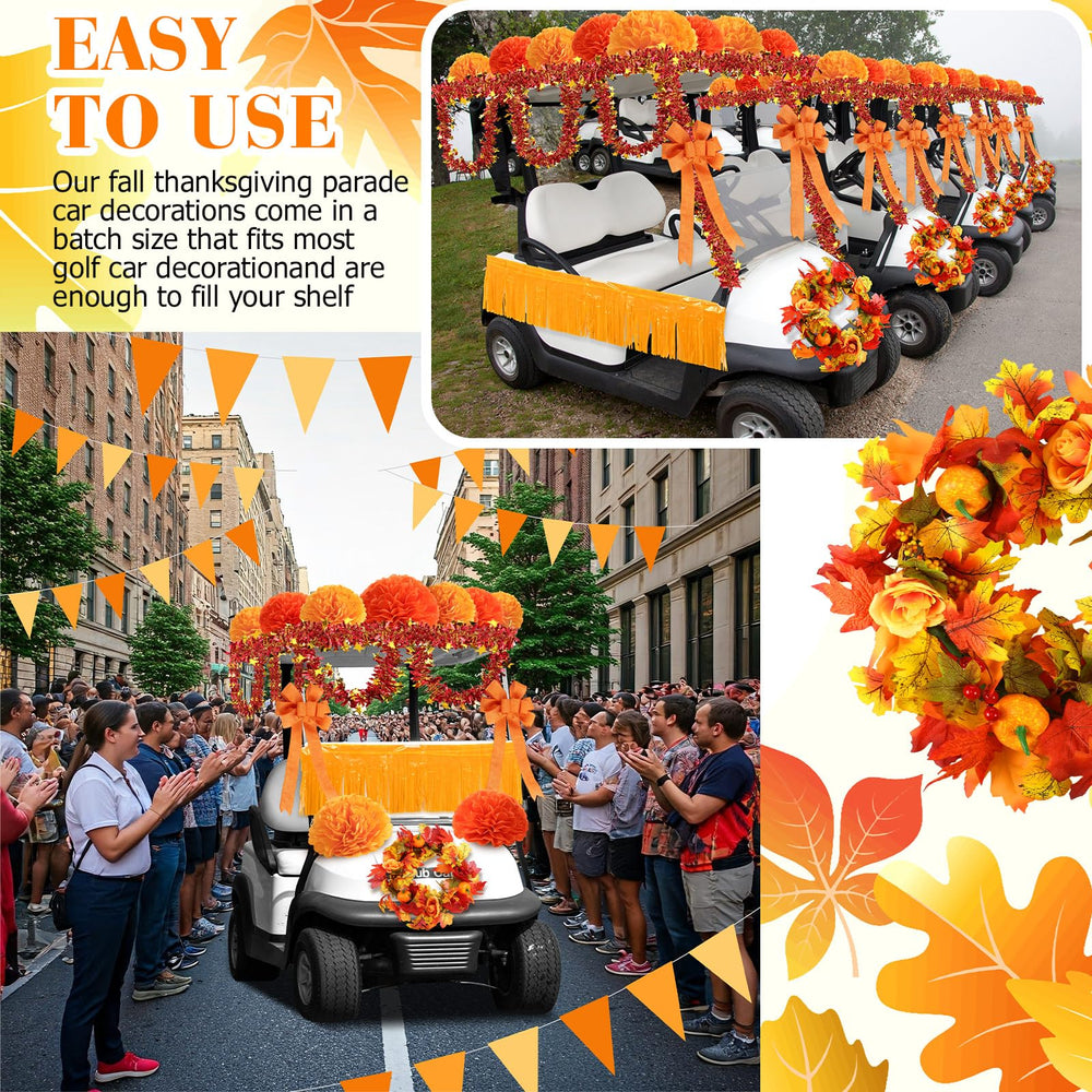 Suncalla golf cart in a parade setting showing cohesive festive styling