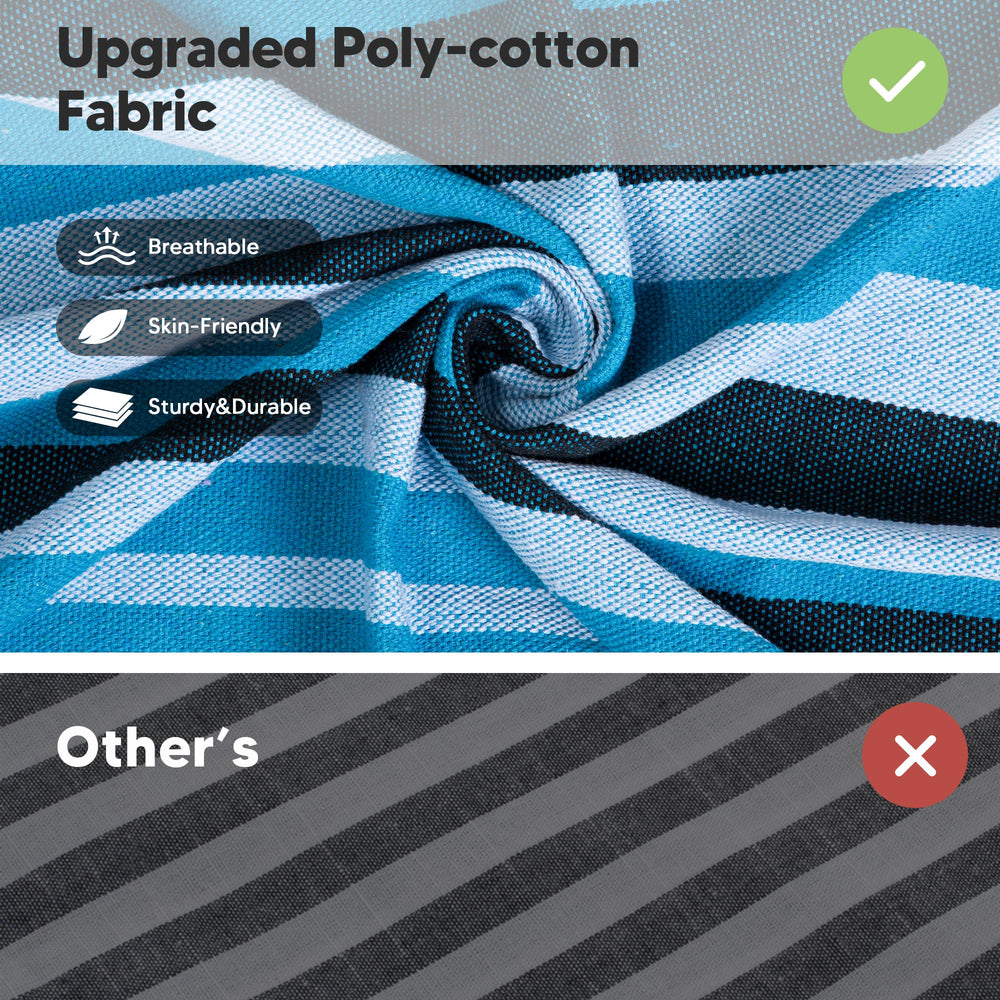 SUNCREAT folded hammock packed for travel highlighting portability and easy storage