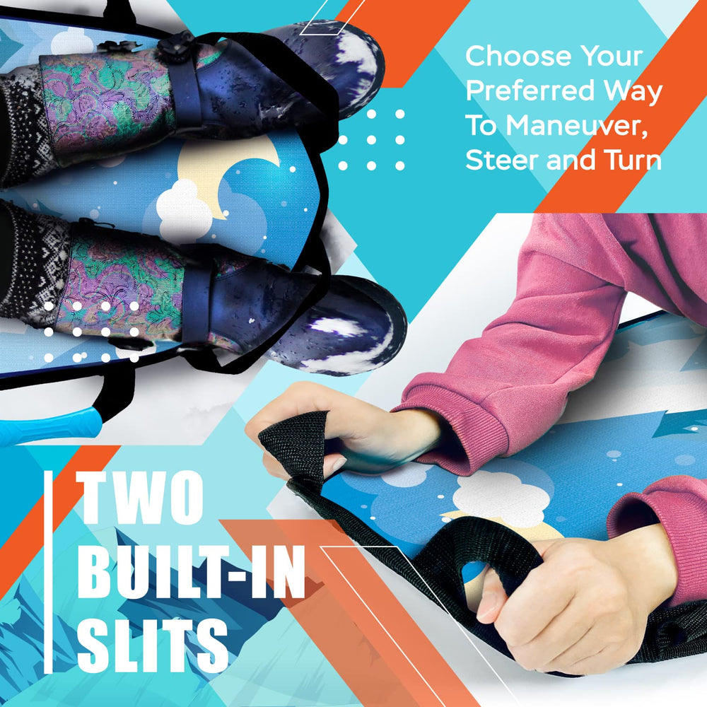 Sunlite Sports sled in use by family on hill for safe winter fun