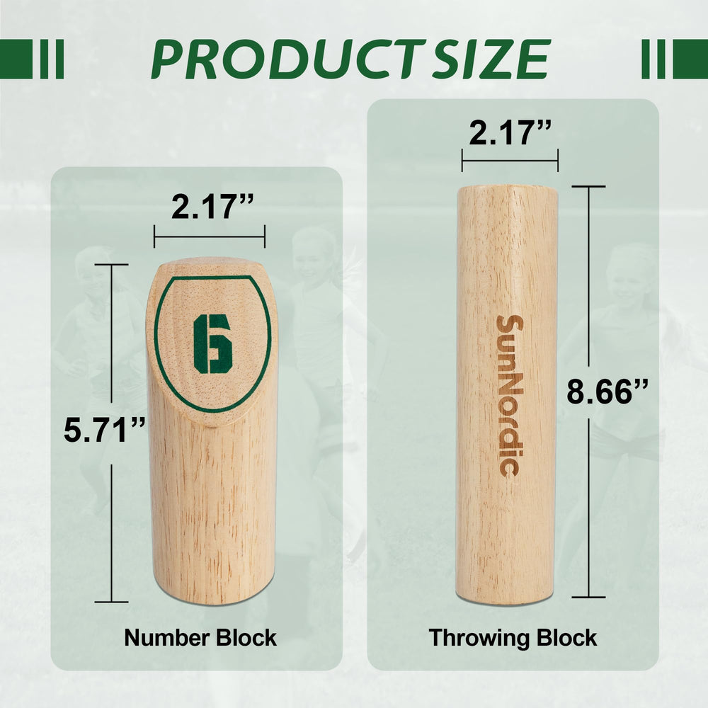SunNordic blocks and dowel on sand showing beach-ready portability