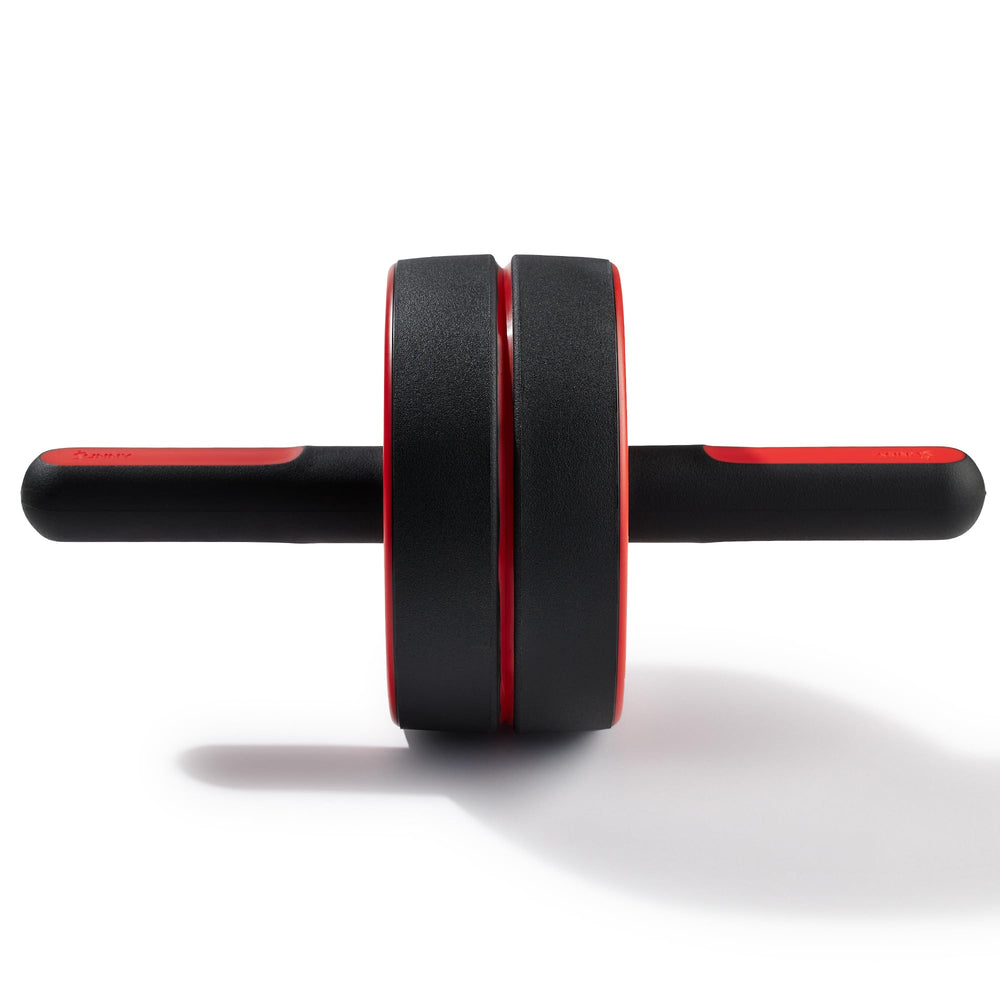 Sunny Health & Fitness ab roller staged in a home gym conveying convenient daily use