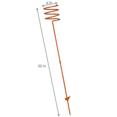 Sunnydaze assembled 32-inch stake in grass holding a tumbler for hands-free convenience