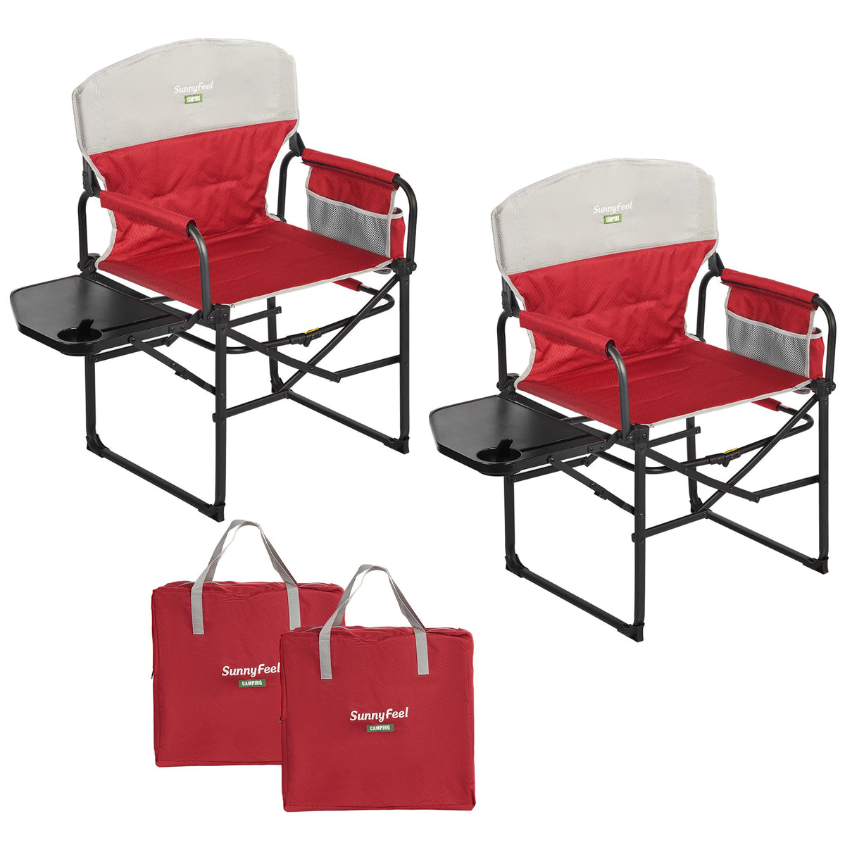 SUNNYFEEL front view of chair showing roomy seat and sturdy frame benefit comfort