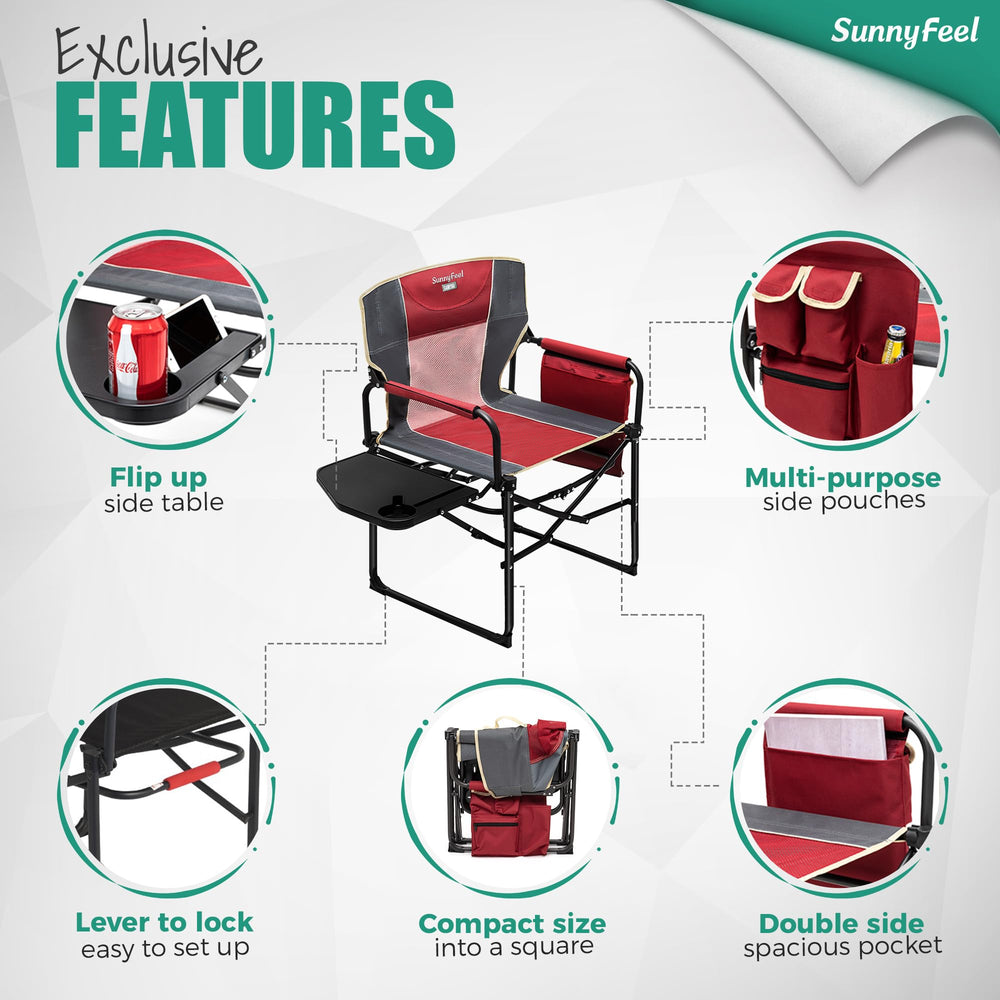 SUNNYFEEL chair in use at campsite offering stable seating and easy access