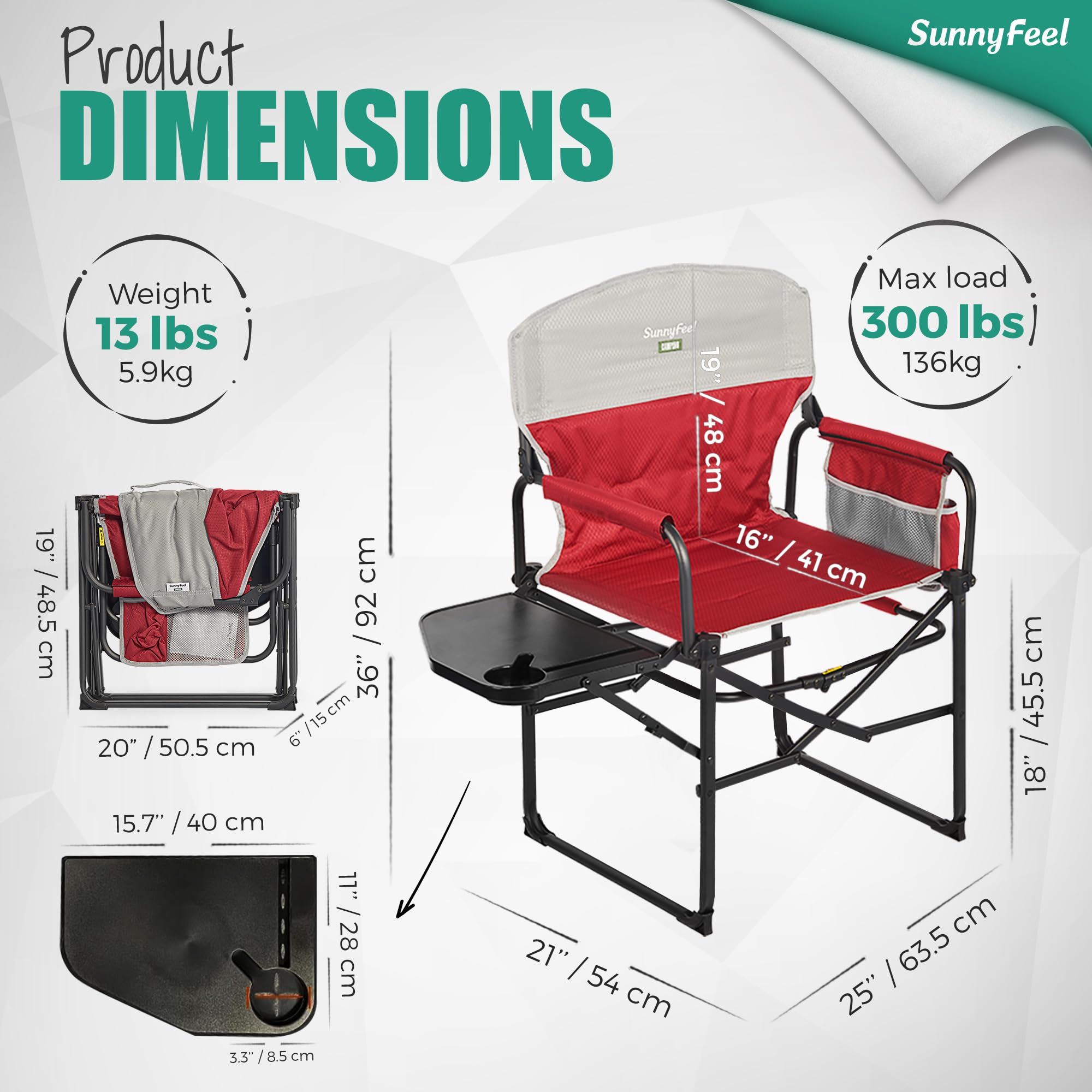 SUNNYFEEL storage pockets and cup holders showing organized gear access benefit hands-free use