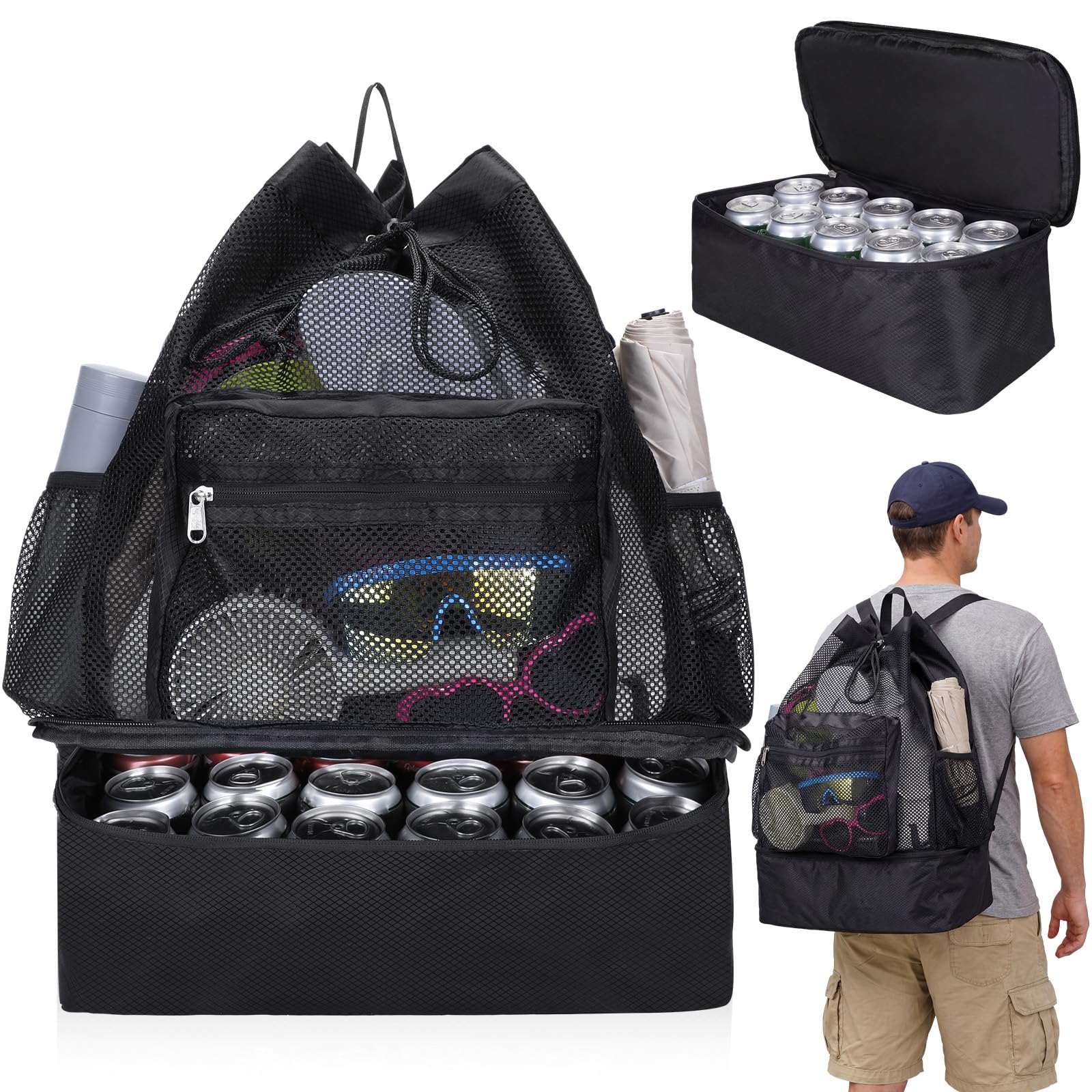 Sunnymove front view showing roomy layout and cooler compartment for organized packing
