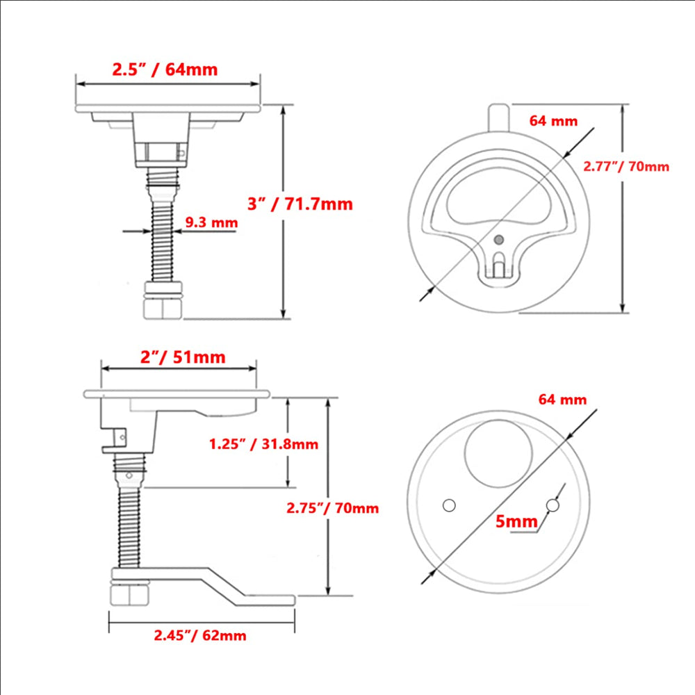 SUNOOM adjustable cam arm detail showing versatile locking range for correct fit