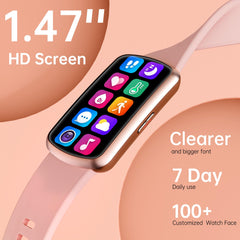 Sunorshop curved 1.47-inch display close-up emphasizing clear touch responsiveness.
