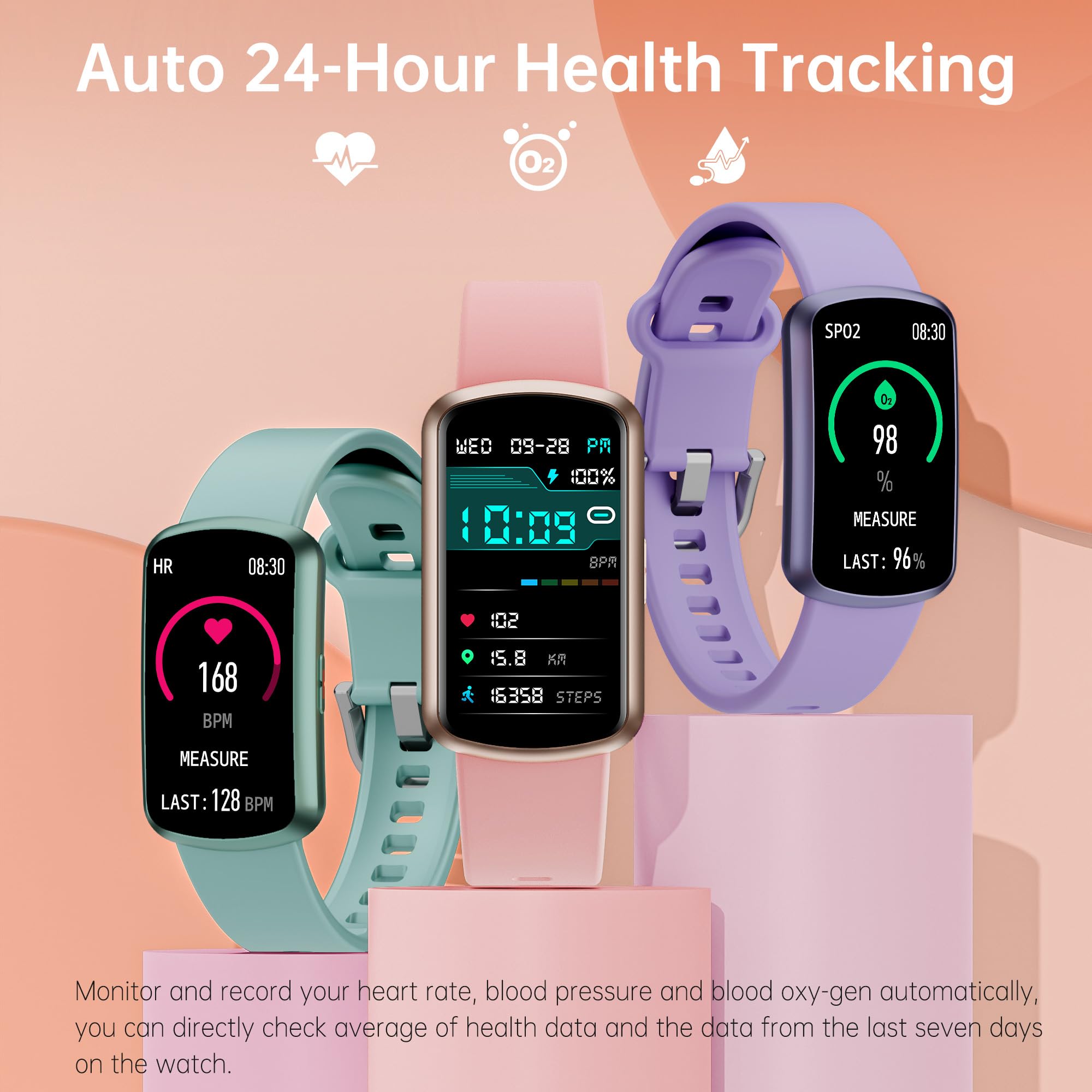 Sunorshop fitness tracker on wrist during run showing activity tracking benefit.