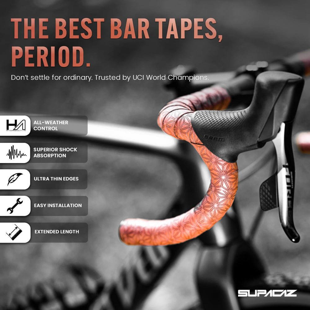 Supacaz Coffee close-up texture revealing HydroActiv PU surface for secure grip