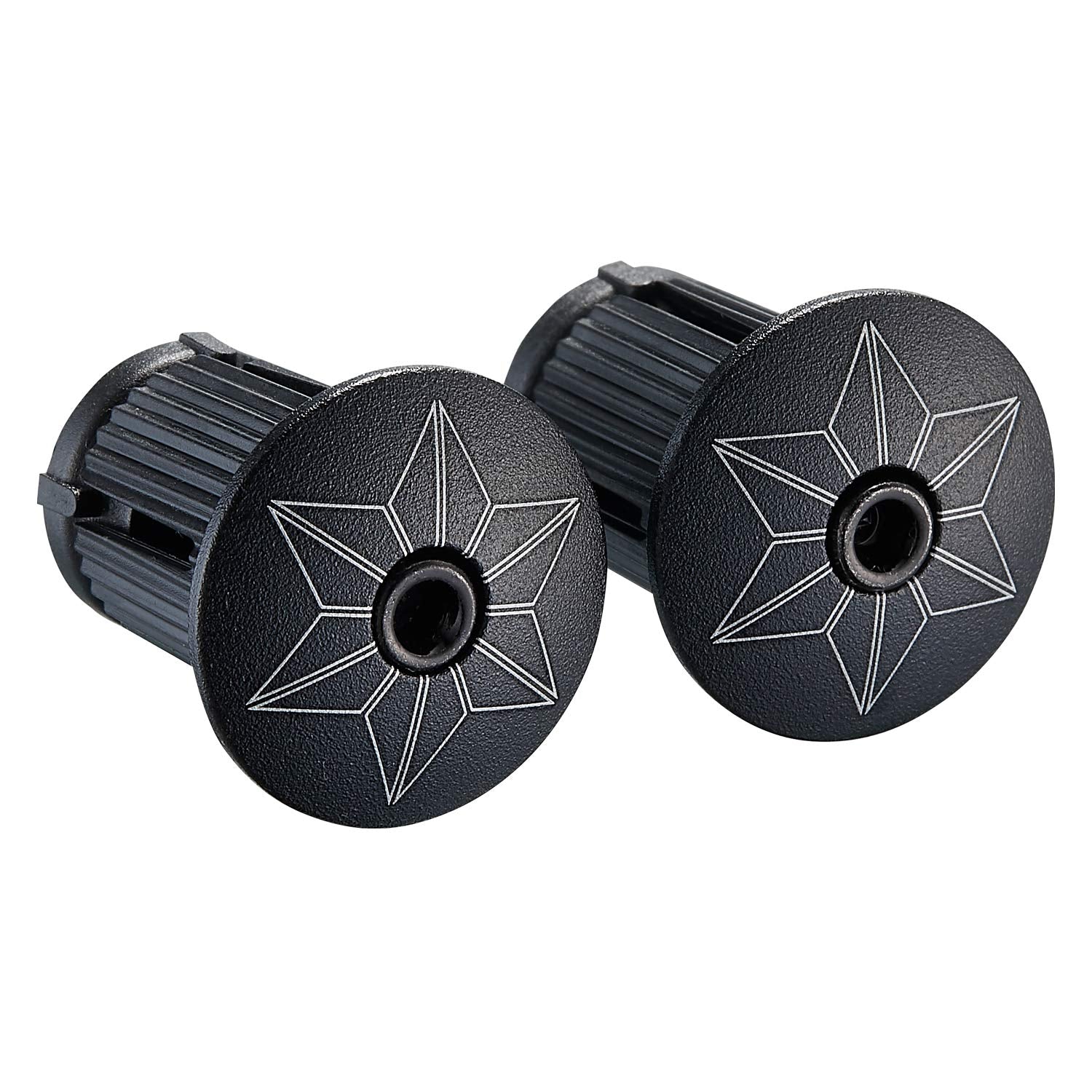 Supacaz Star Plugz and finish tape detail showing anodized plugs and rubberized tape for secure, neat installation