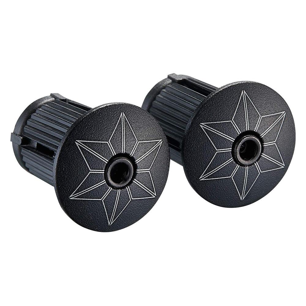 Supacaz Star Plugz and finish tape detail showing anodized plugs and rubberized tape for secure, neat installation