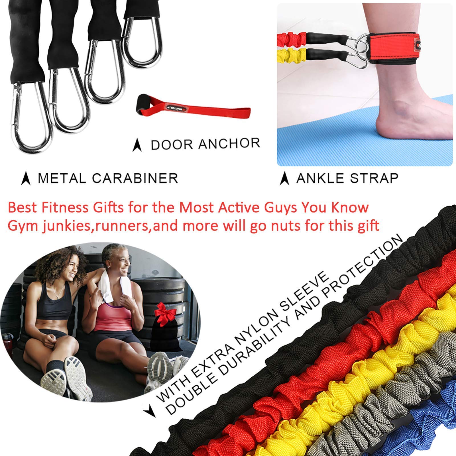 SUPALAK door anchor and carabiner setup for secure home workouts