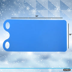 Superio snow slider mat rolled up compact for easy transport and storage