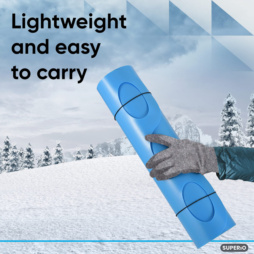 Superio snow slider mat close-up of handle for secure grip and control