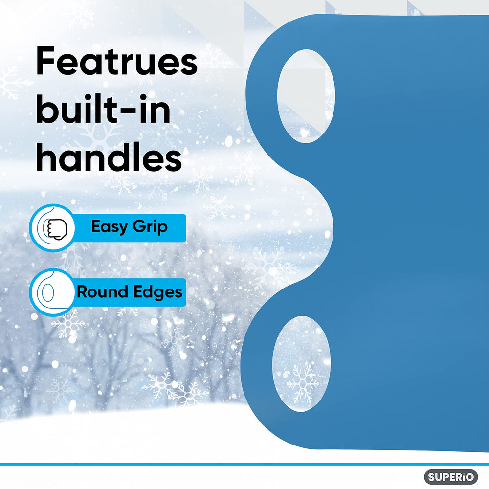 Superio snow slider mat underside detail highlighting smooth glide surface
