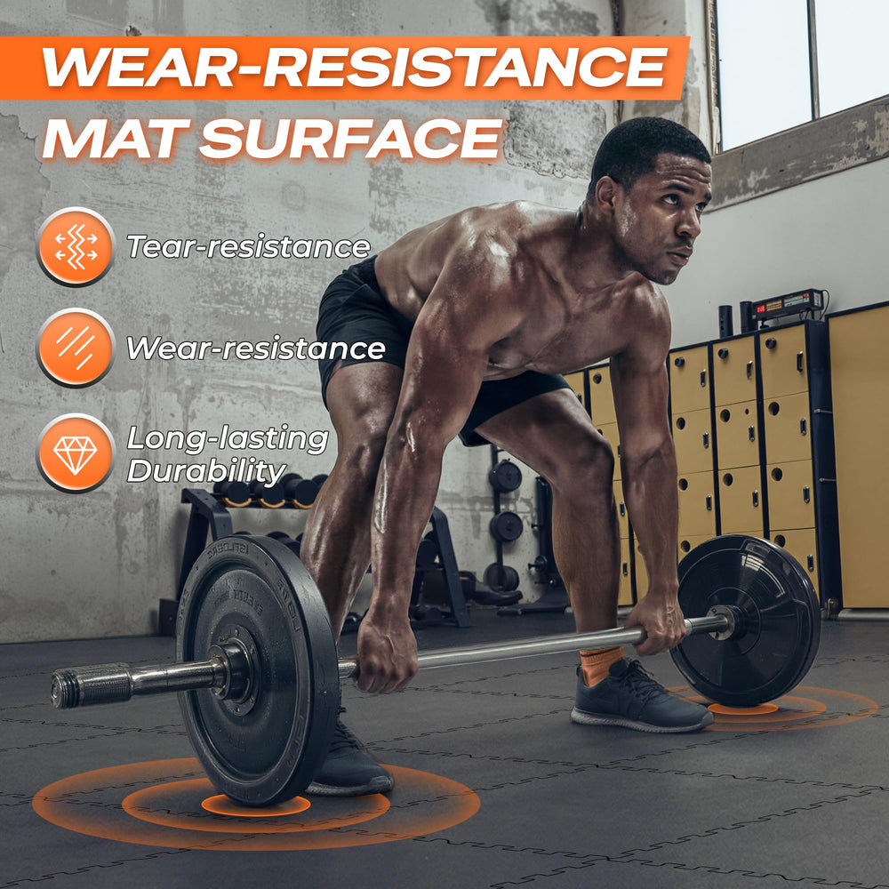 SUPERJARE kettlebell landing demonstration showing shock absorption
