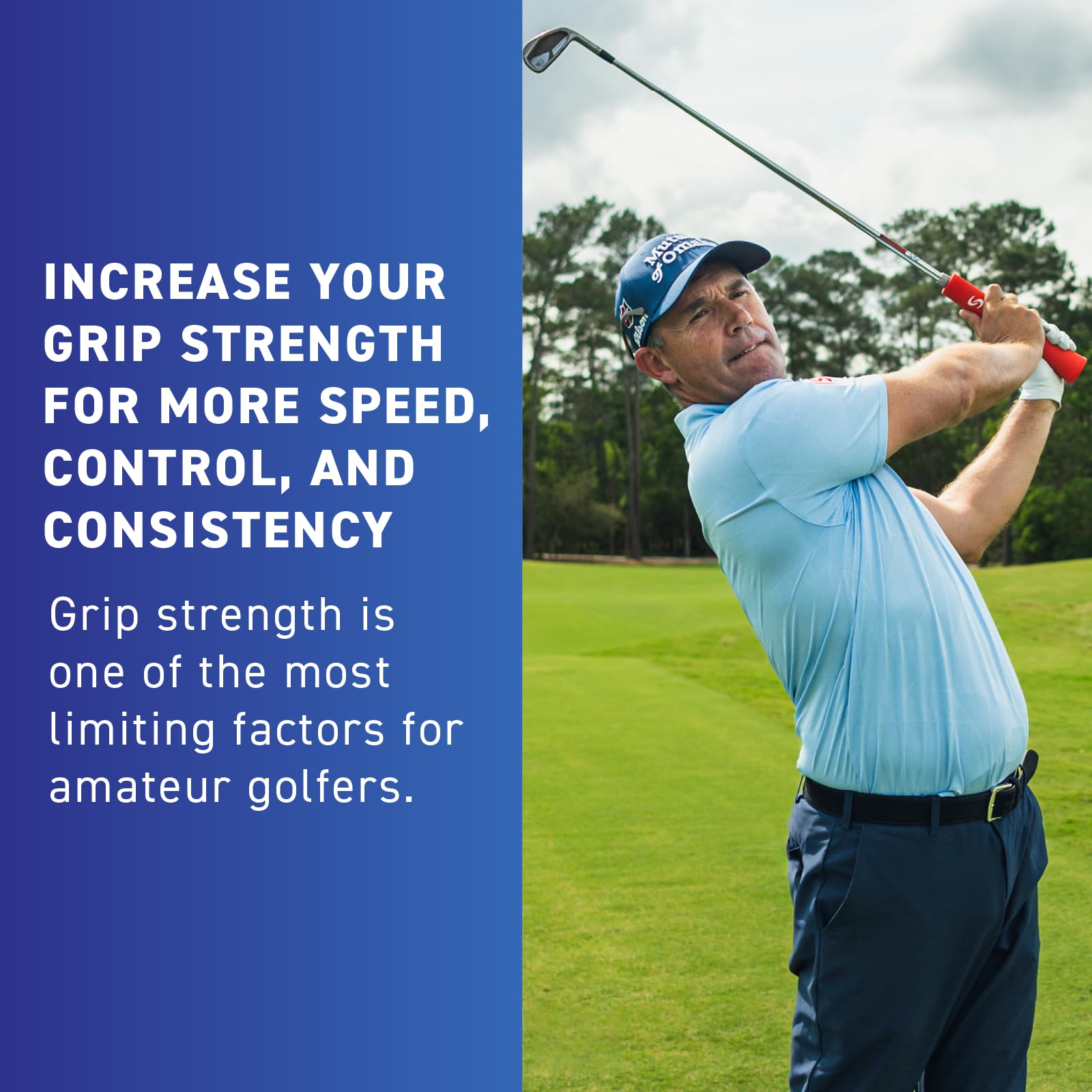 SuperSpeed Golf close-up of Squeeze rubber texture for durable, consistent resistance