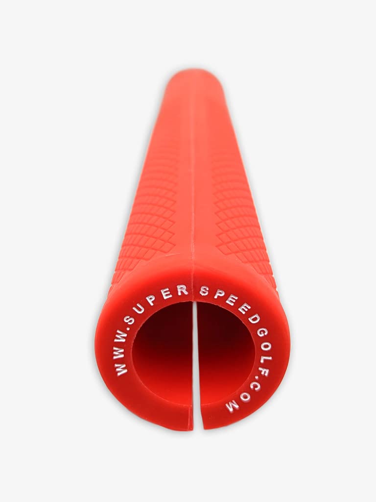 SuperSpeed Golf Squeeze next to ruler showing compact size for travel convenience