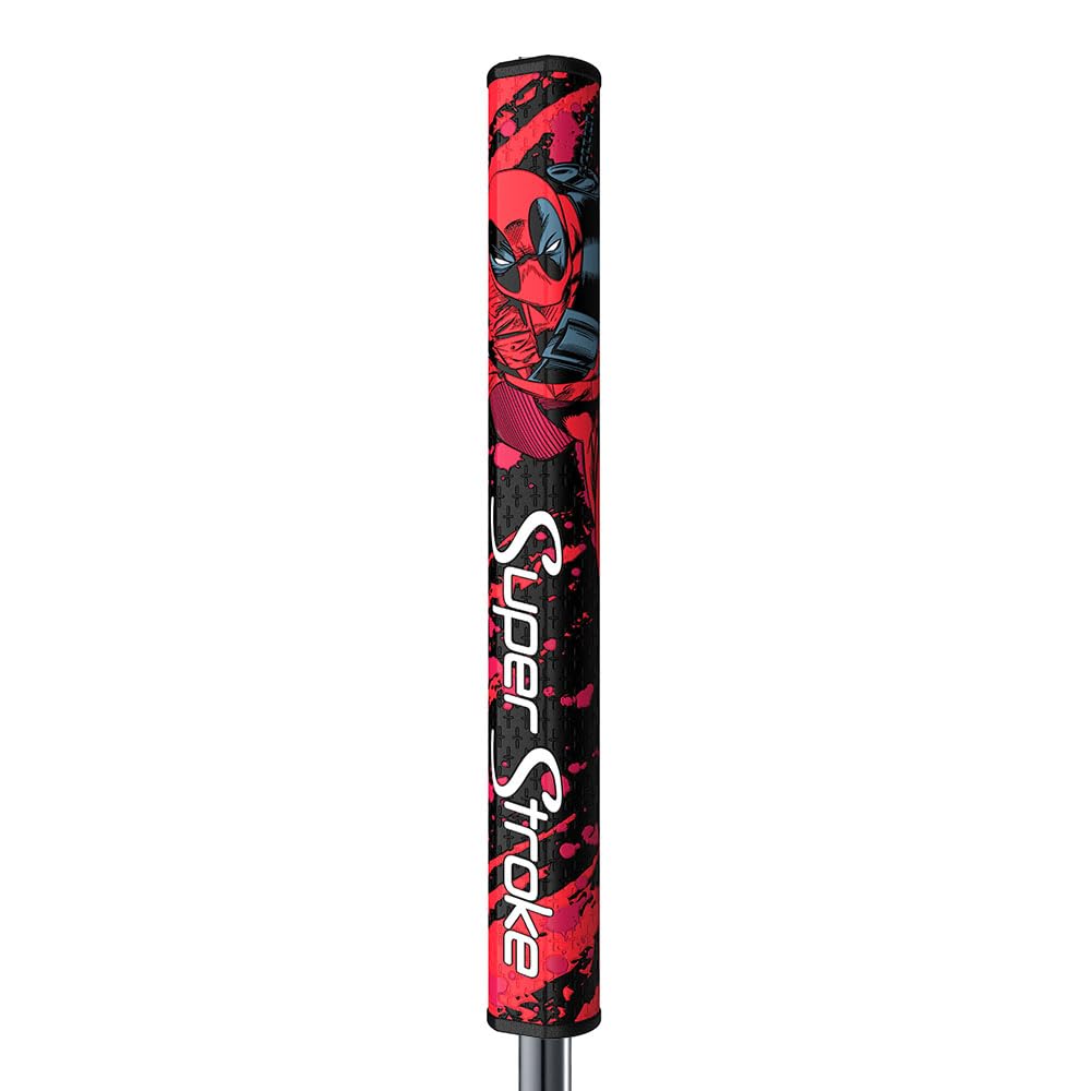 SuperStroke Deadpool packaging lifestyle shot showing collectible look and performance