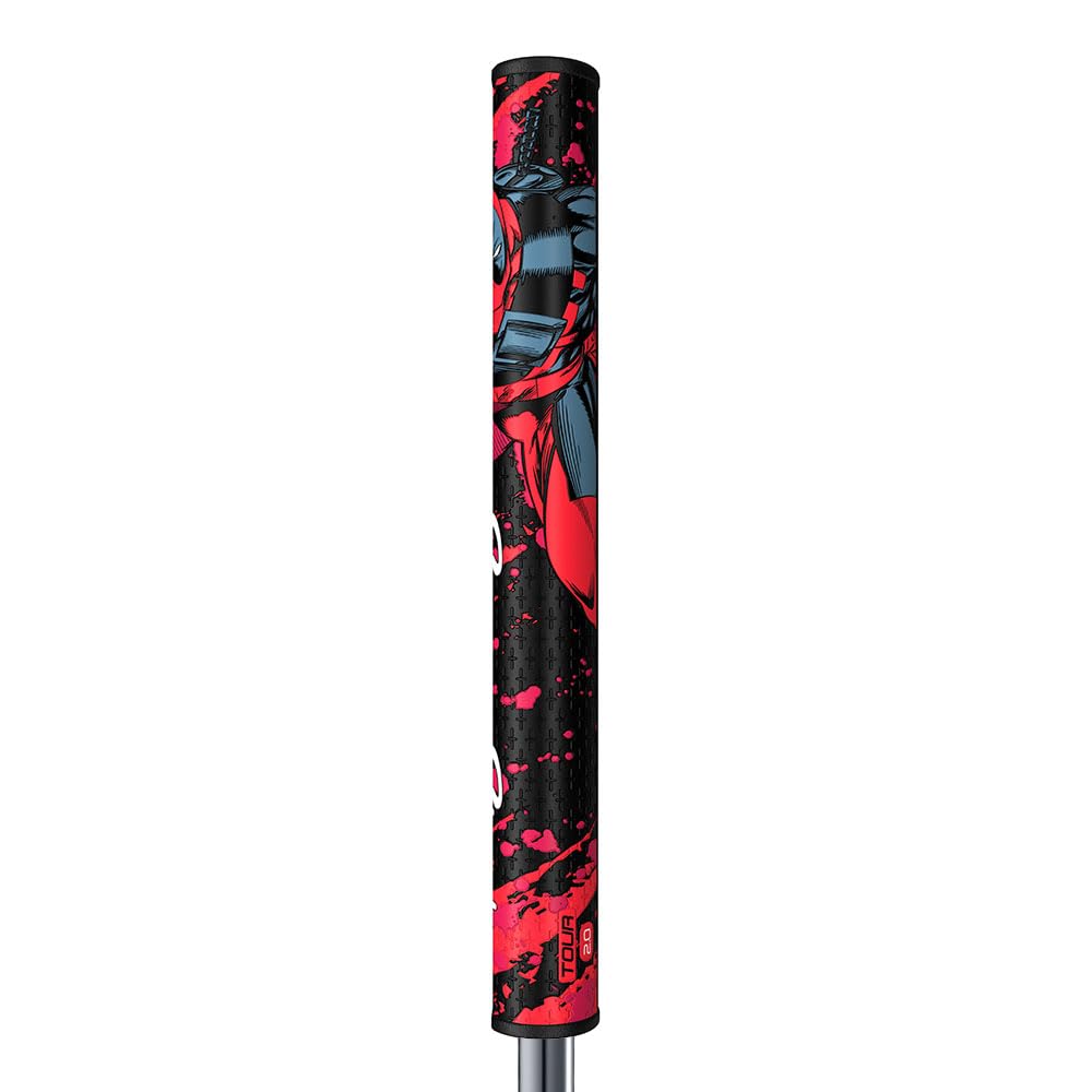 SuperStroke Deadpool size comparison next to ruler showing Tour 2.0 profile