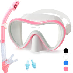Supertrip front view mask and snorkel showing full kit and panoramic benefit