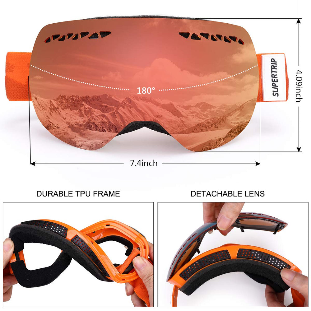 Supertrip goggles over glasses demonstrating OTG fit and clear vision benefit