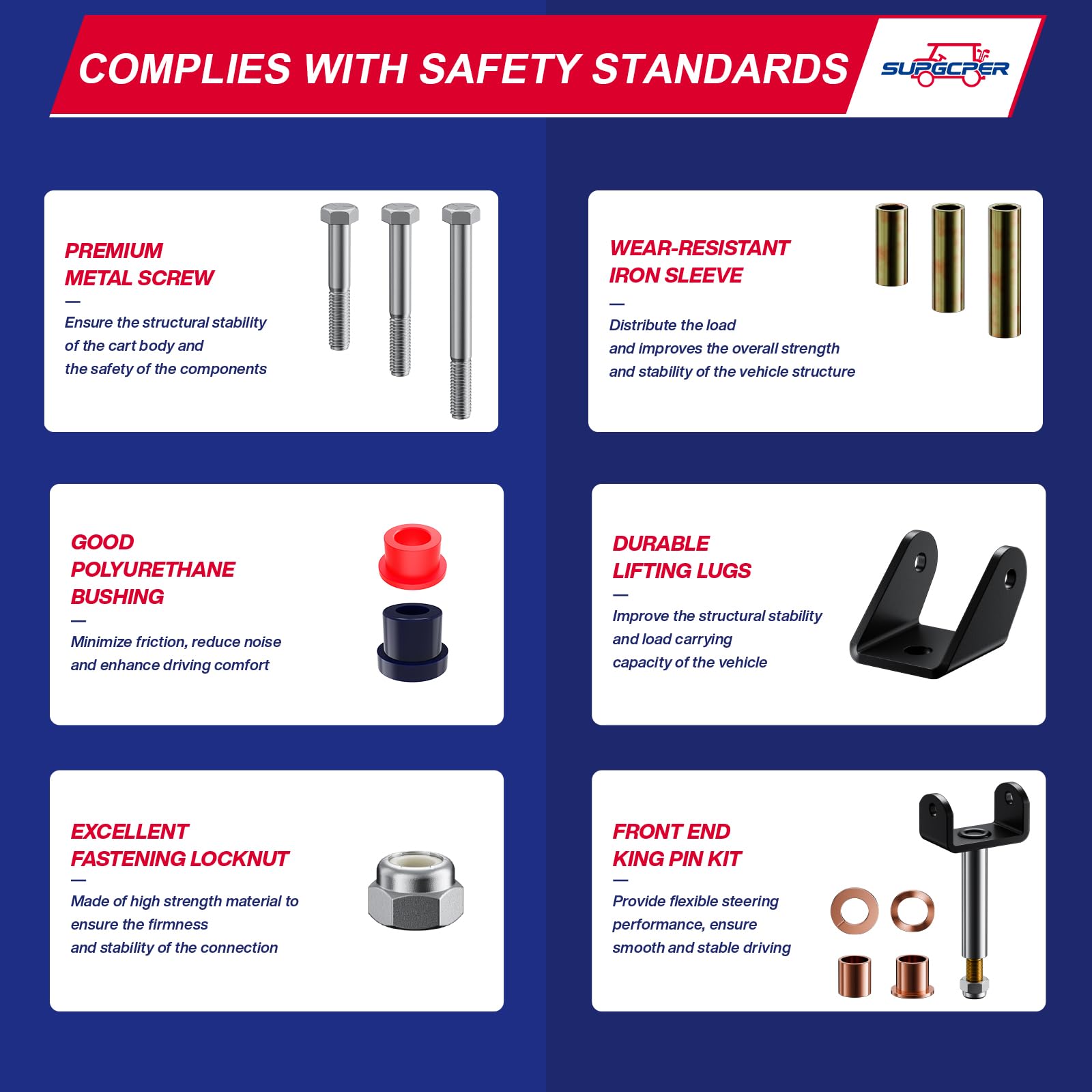 SUPGCPER delta upper clevis components displayed to show fitment and strengthened mounting points