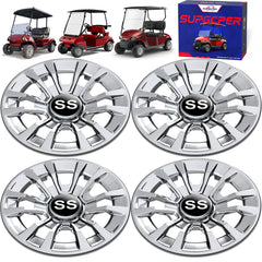 SUPGCPER front view of wheel cover showing polished finish and sleek styling for instant upgrade