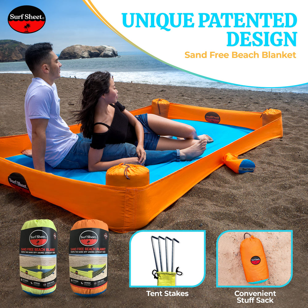 Surf Sheet close-up of patented sand guard detail demonstrating sand protection