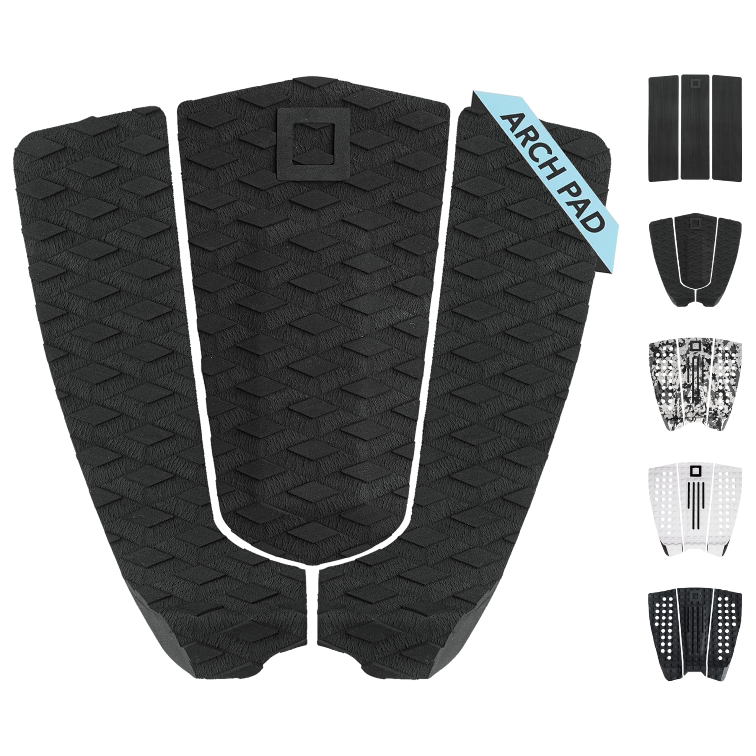 Surf Squared front packaging showing three-piece pad kit and branding for easy identification