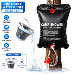 SURFSPRINT collapsible bucket filled with water for easy collection