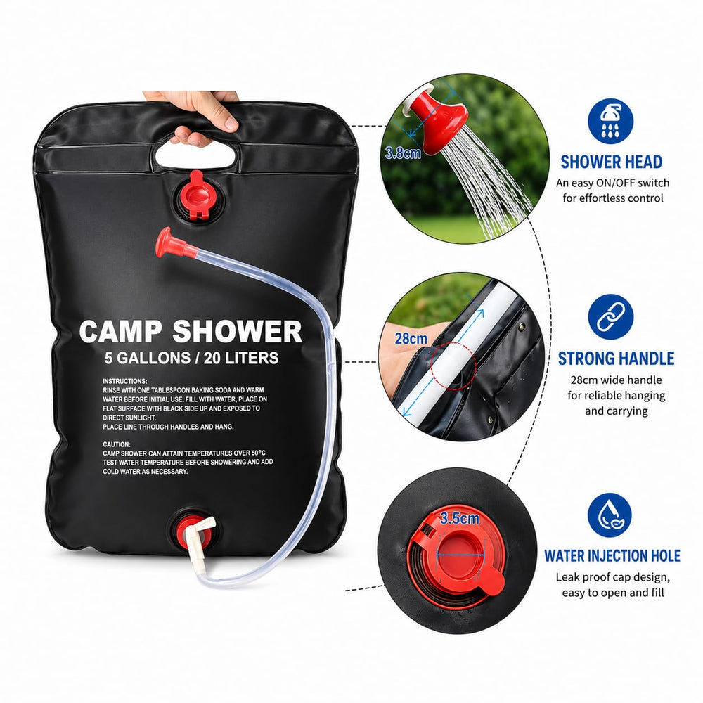 SURFSPRINT bag hanging from a tree providing hands-free rinsing