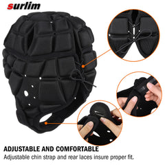 surlim chin strap and buckle detail showing adjustable secure fit benefit