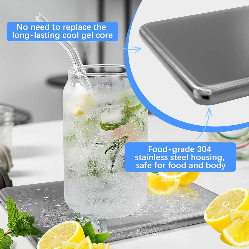 Surmol ice packs stacked in cooler with drinks, extending cold retention